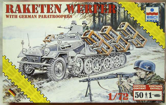 ESCI 1/72 Raketen Werfer With 50 German Paratroopers, 8623 plastic model kit
